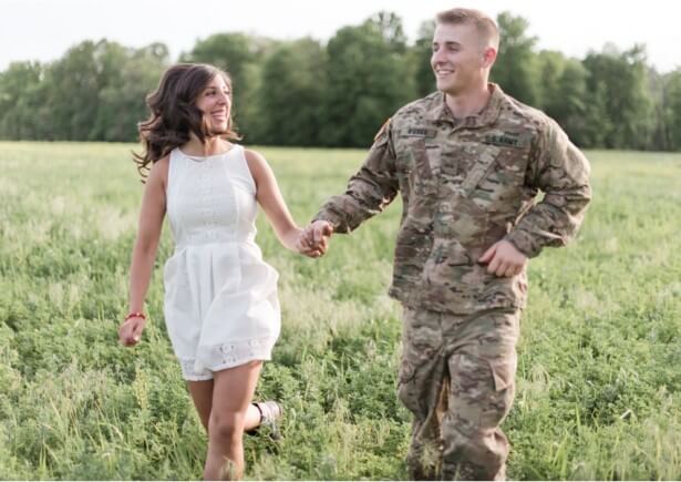Army-inspired engagement photography